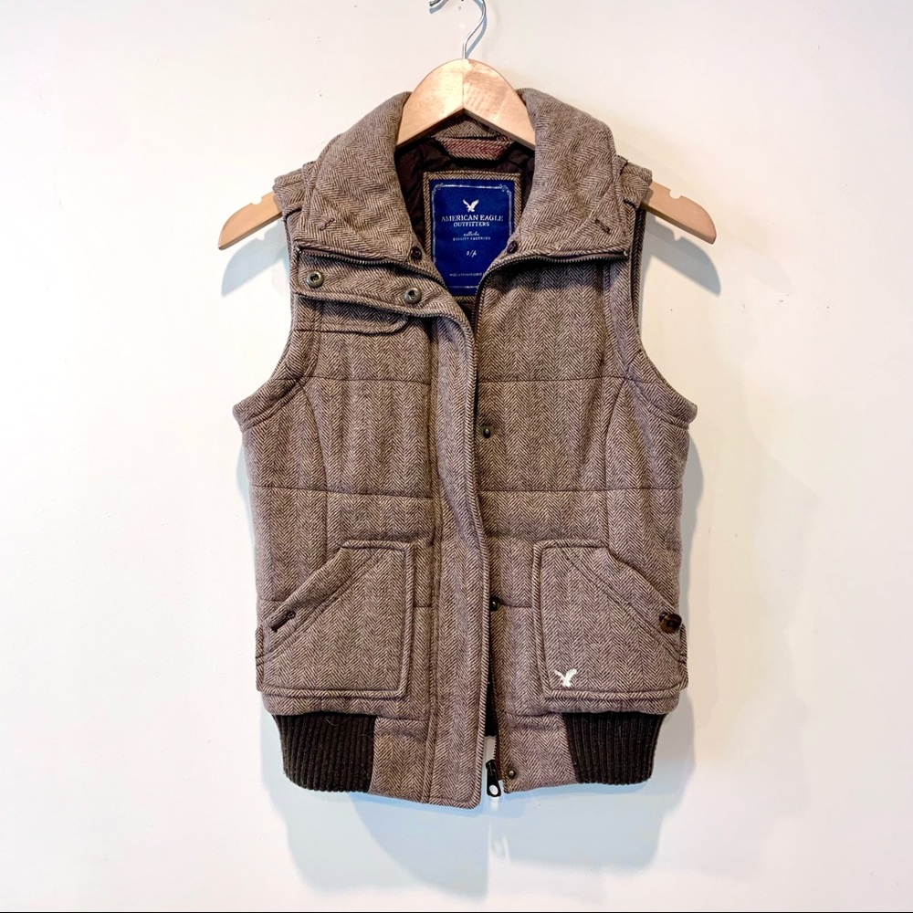 AEO Herringbone Wool Vest